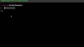 Learn Swift: Add function to SenderDelegate protocol (Chapter 20 Lesson 10)