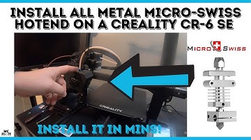 Upgrade to a Micro-Swiss All-Metal Hotend on Creality CR-6 SE or CR-6 Max [Complete Guide]