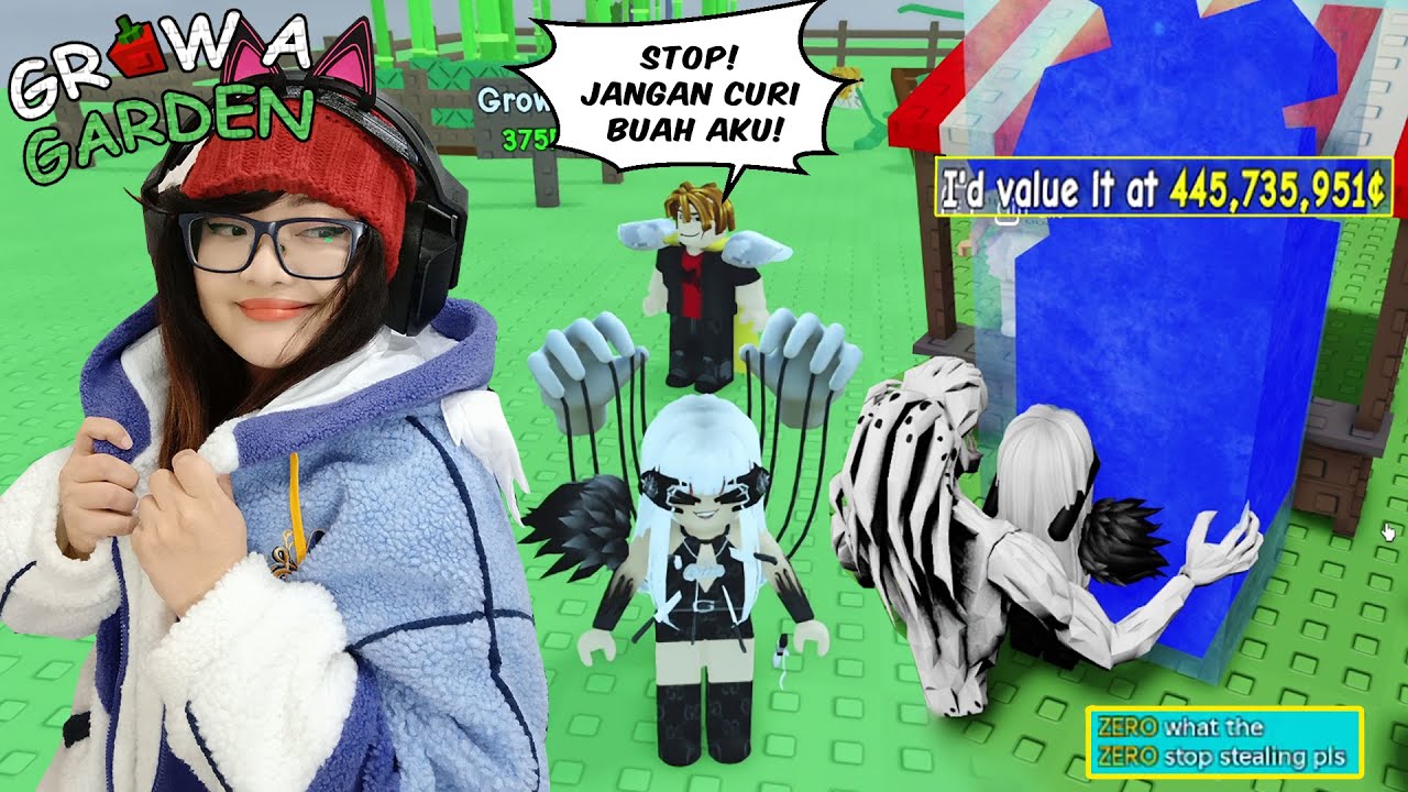 Aku jadi kaya dari hasil NGERAMPOK buah orang di Grow a Garden