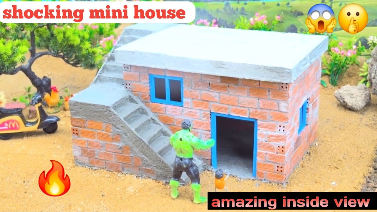Miniature House Construction with Hulk | Realistic Mini Model Building & DIY Setup