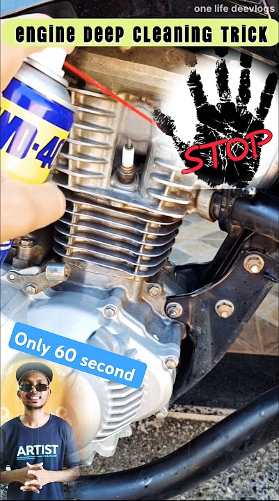 One minute deep cleaning trick| bike engine