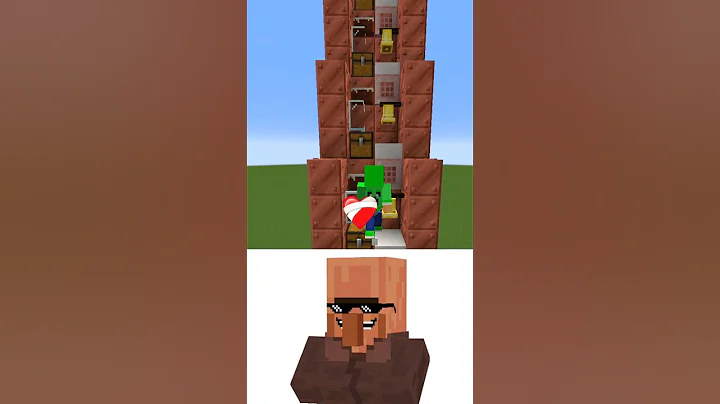 (Fastest Staircase 🤨) Minecraft Villager Ei Ei Ei Meme #minecraft #memes #funny #fyp
