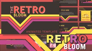 Retro Bloom PowerPoint Template - A throw back make to the 70's design.