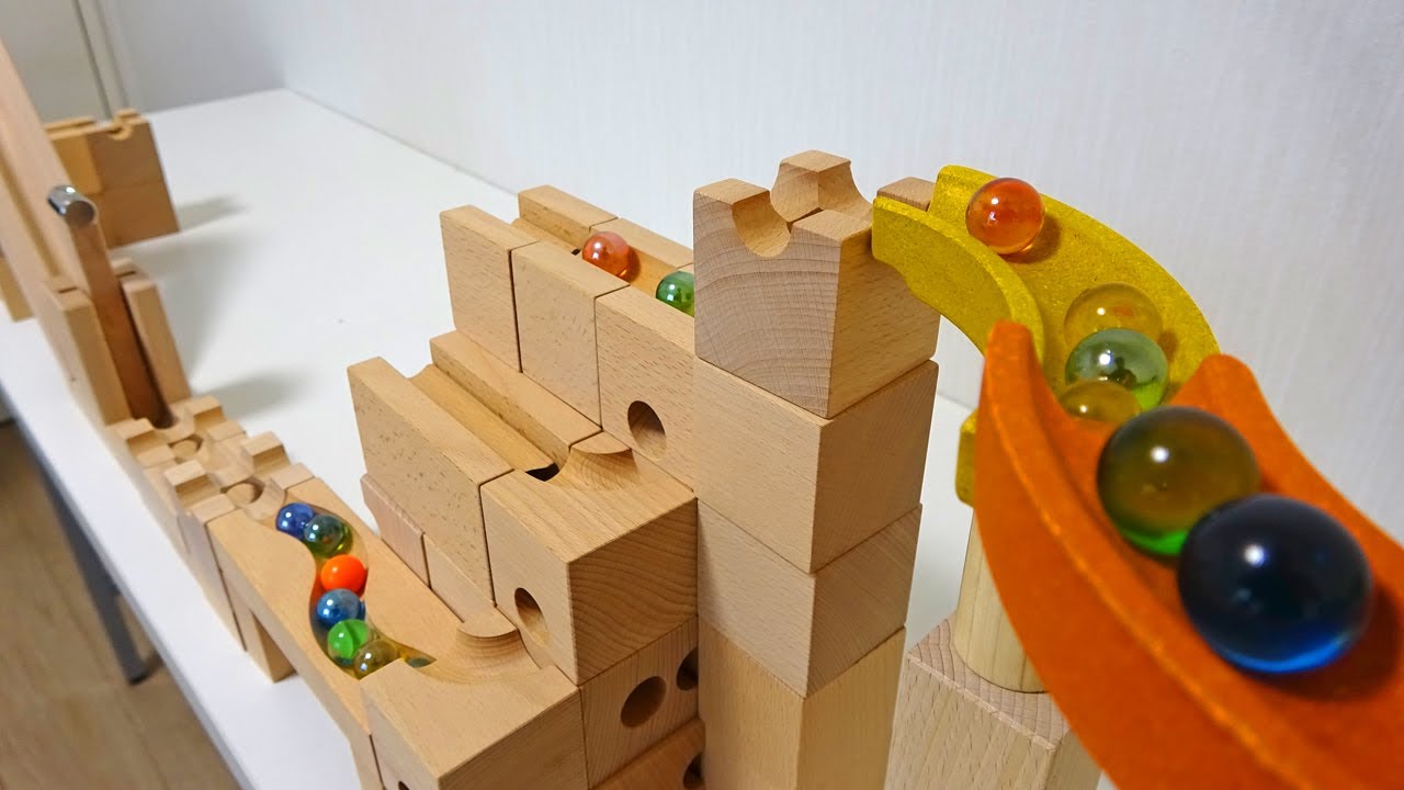 Marble Run ASMR ☆ Cuboro x eureka Wooden MIX Course YouTube