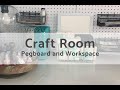 Craft Room Pegboard and Workspace