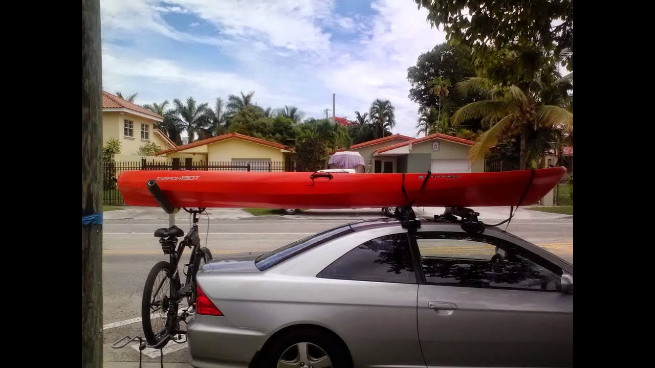 bike & kayak car rack mount on honda civic 2dr with