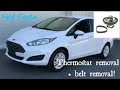 Ford Festiva/thermostat replacement nut and bolt/With belt removal and installation/Great video!!!!!