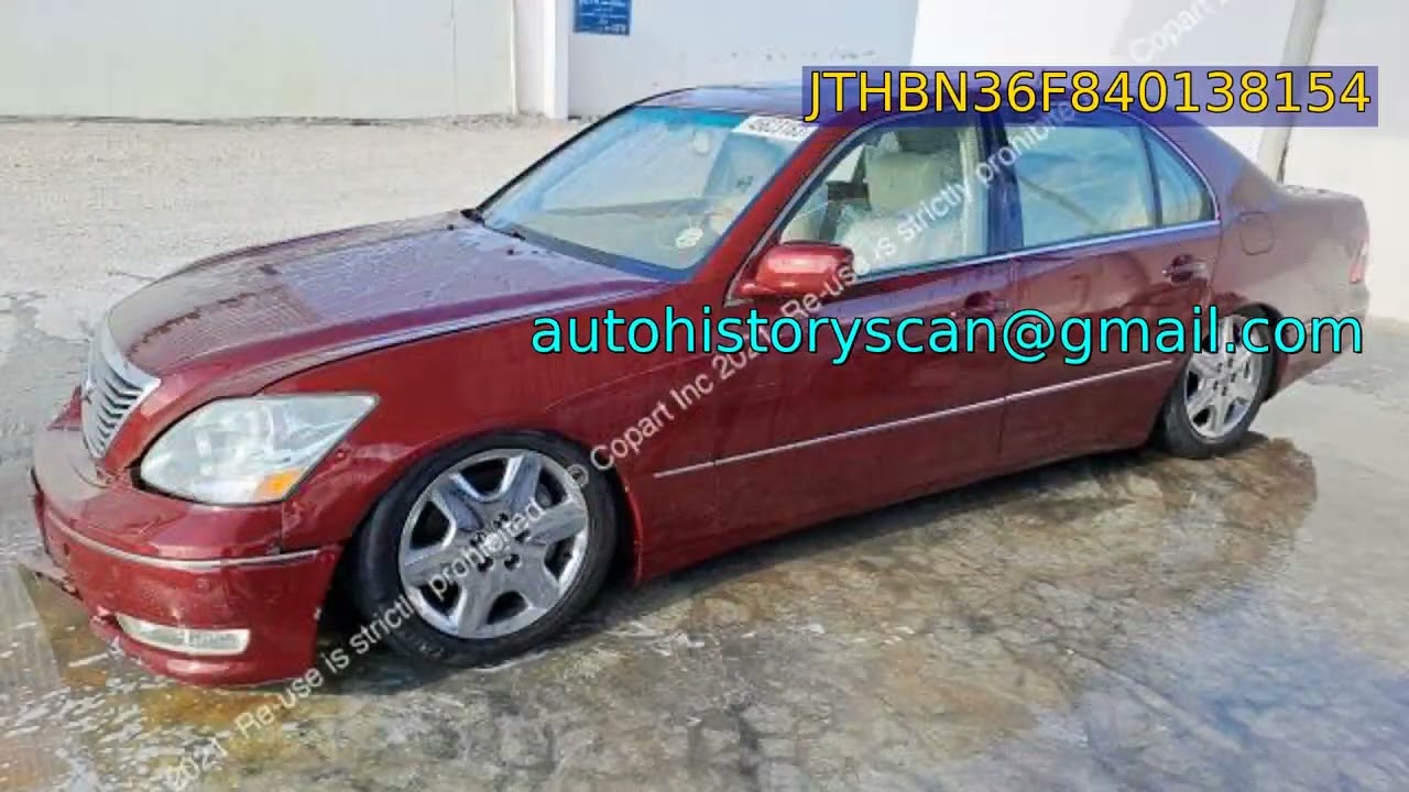 JTHBN36F840138154 LEXUS LS 430 2004 - YouTube