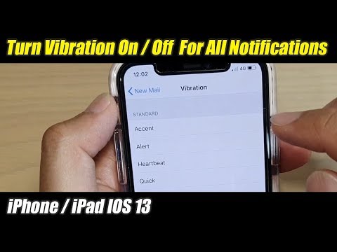 How to Turn Vibration On / Off For All Notifications on iPhone / iPad IOS 13