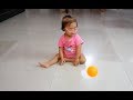 Veda learning to throw a ball at 27 months  down syndrome  india