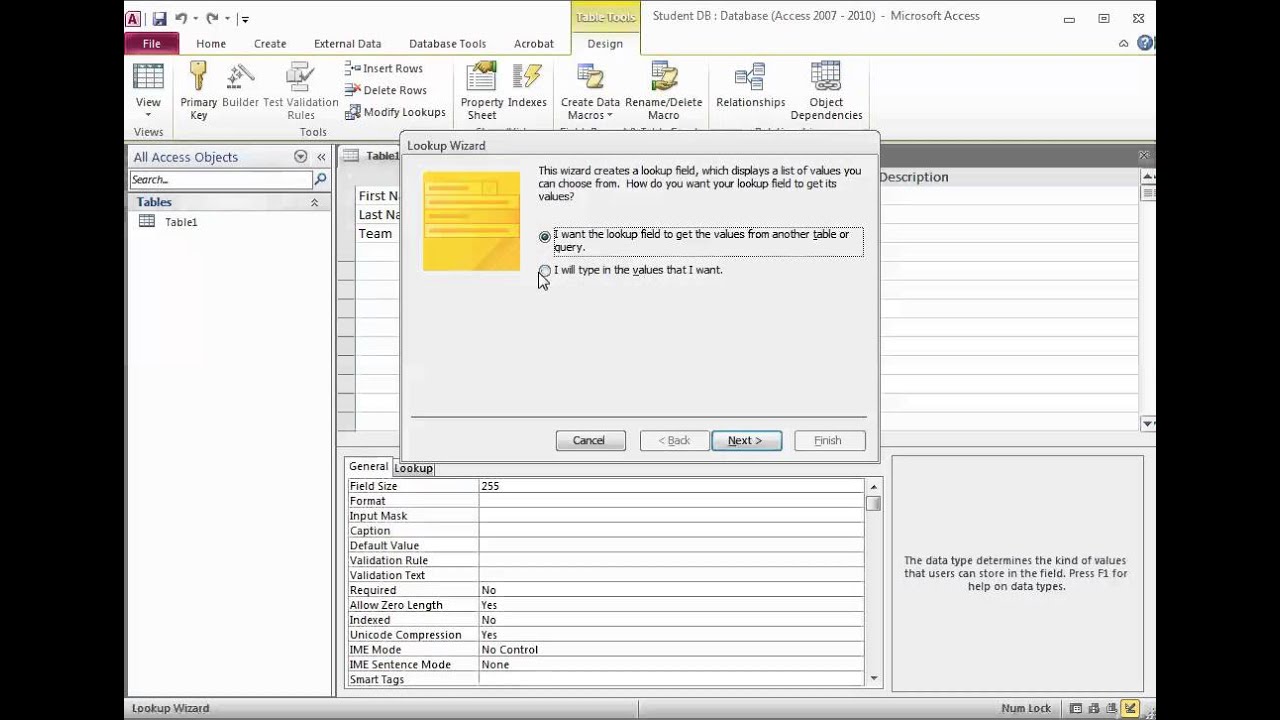 Database Student Database Part 1 Creating Database - YouTube