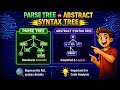 Parse Tree vs Abstract Syntax Tree (AST) | Compiler Design Explained with Examples