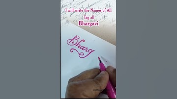 Bhargavi #brushpen #signature #calligraphyforbeginners #calligraphyloverwithcalligraphypen