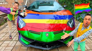 Lgbt Car For Gey Mr. Joe On Camaro With Remote Control Vs Older Mr. Joe On Lamborghini 13