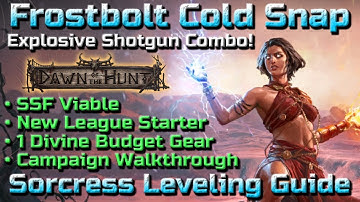 EXPLOSIVE SHOTGUN COMBO! Frostbolt Cold Snap Sorceress - League Starter Leveling Build Guide - PoE2