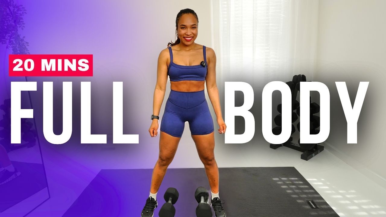 20 Min FULL BODY Dumbbell Workout (No Repeat) | Sculpt, Tone & Burn Fat ...