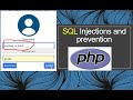 2 SQL injections and prevention in php