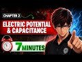 Class12 Chapter 2 in 7 minute | Electric potential &amp; Capacitance 7 minute | CBSE JEE NEET 2026-27