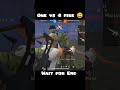 1 vs 4 vs Rank ❤️ #foryoupage #freefirehighlights #freefireclips