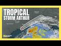 Arthur becomes the first named tropical storm of the Atlantic hurricane season | #forecast