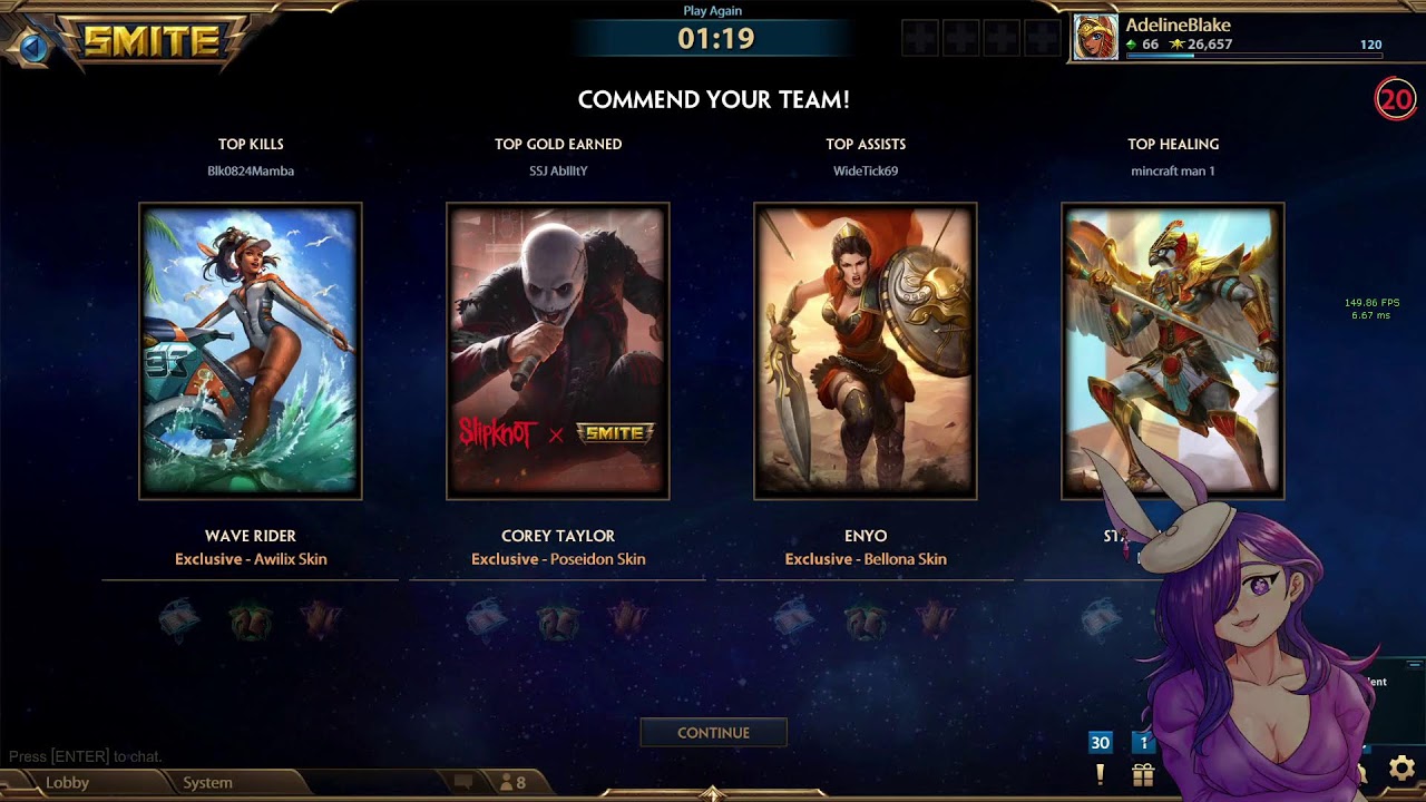 Playing Smite Because The New Bastet Skin Is Super Cute But I Don't Play Anymore Yet Want It