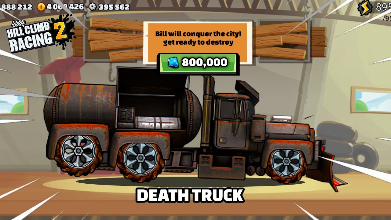 cars fast as lightning New Hill Climb Racing 2 - Epic DEATH TRUCK💀(Gameplay)