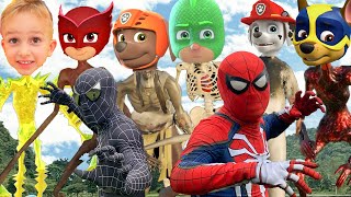 Black SPIDER-MAN VS. Pj masks Siren Head vs.paw patrol Siren Head vs. Vlad Siren Head vs. SPIDER-MAN