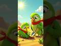 registan ki garmi me tota aur uska bacha #parrot #ai  #cartoon #animation #parrot #birds