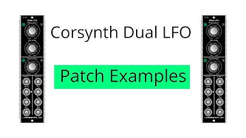 Corsynth - Dual LFO - Patch Examples  #mumodular  #muformat #5U #synthesizer #modularsynth #synth