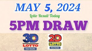 Lotto Result Today 5pm draw May 5, 2024 Swertres Ez2 PCSO#lotto