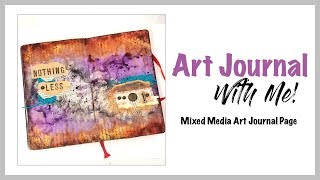 Art Journal With Me ~  Mixed Media Art Journal Page - Nothing Less