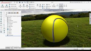 SolidWorks Tutorial - How to Draw Tennis Ball