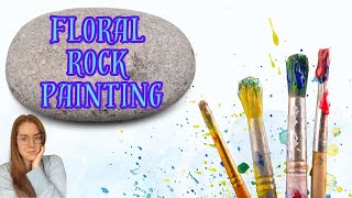 Floral Rock Painting