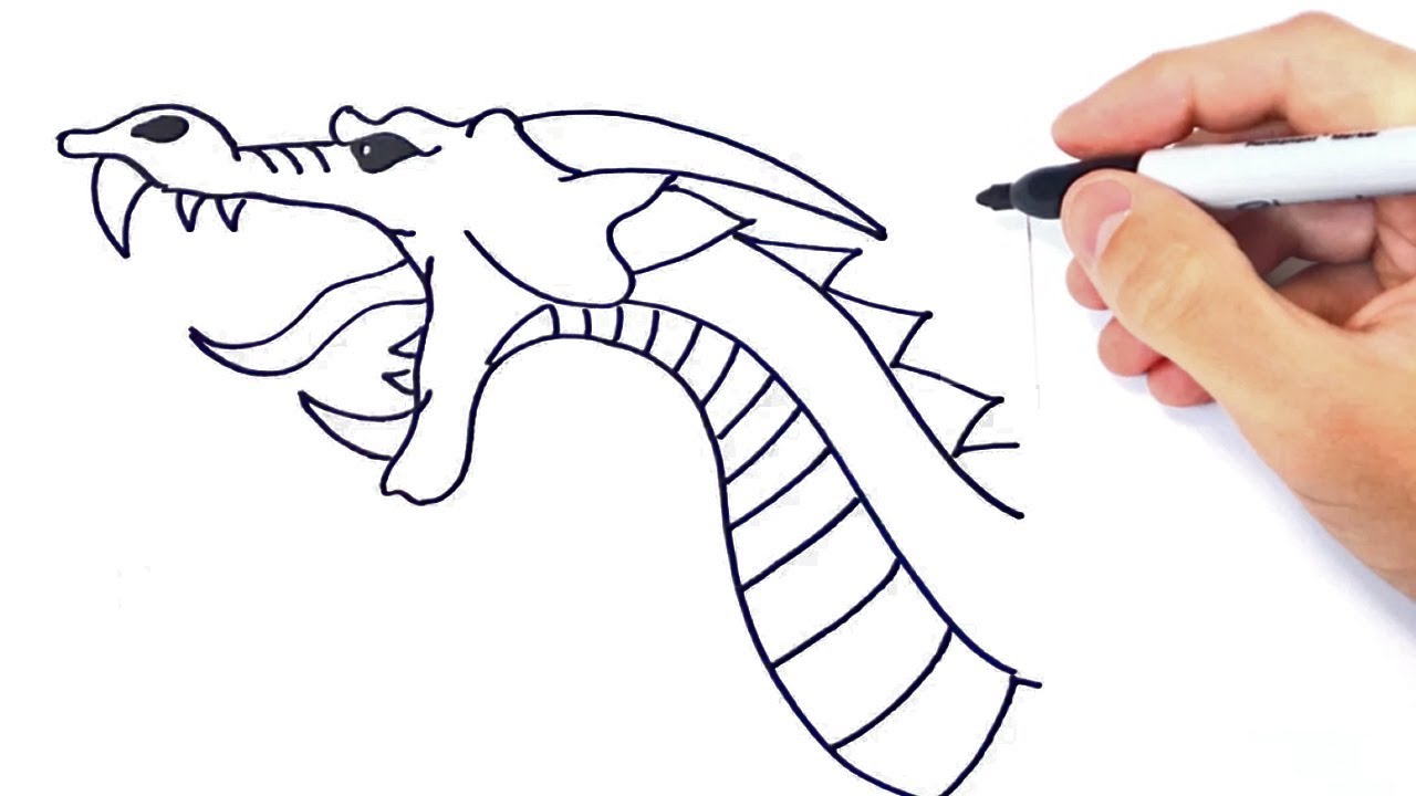 Cómo dibujar un Dragon Paso a Paso | Dibujo de Dragon - thptnganamst.edu.vn