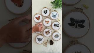 Set of 9 super easy cross stitch patterns. Full pack of tiny animals #crosstitch #handembroidery