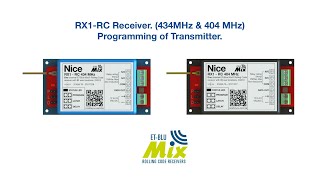 Nice Receiver: RX1 Programming of Transmitter