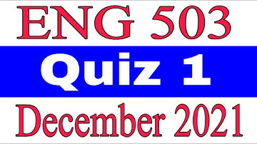 ENG 503 Quiz 1 / December 2021 / Fall 2021 Solution / Introduction to ELT / Vu Quiz 1 Solution 2021