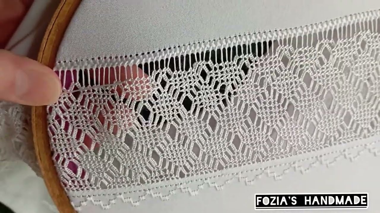 مدل جدید و زیبا نفیسه دوزی بر شلوار new design knitting for hazaragi paint and plazo lace
