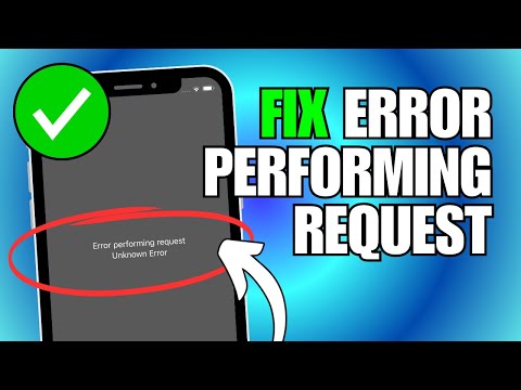 How To Fix iPhone Performing Request Unknown Error