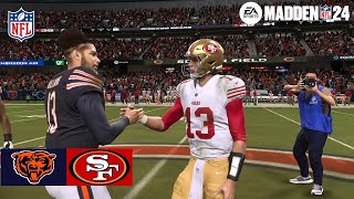 Madden 24 Caleb Williams Bears vs San Francisco 49ers (2025 Updated Roster) 2024 Sim PS5 4K GamePlay