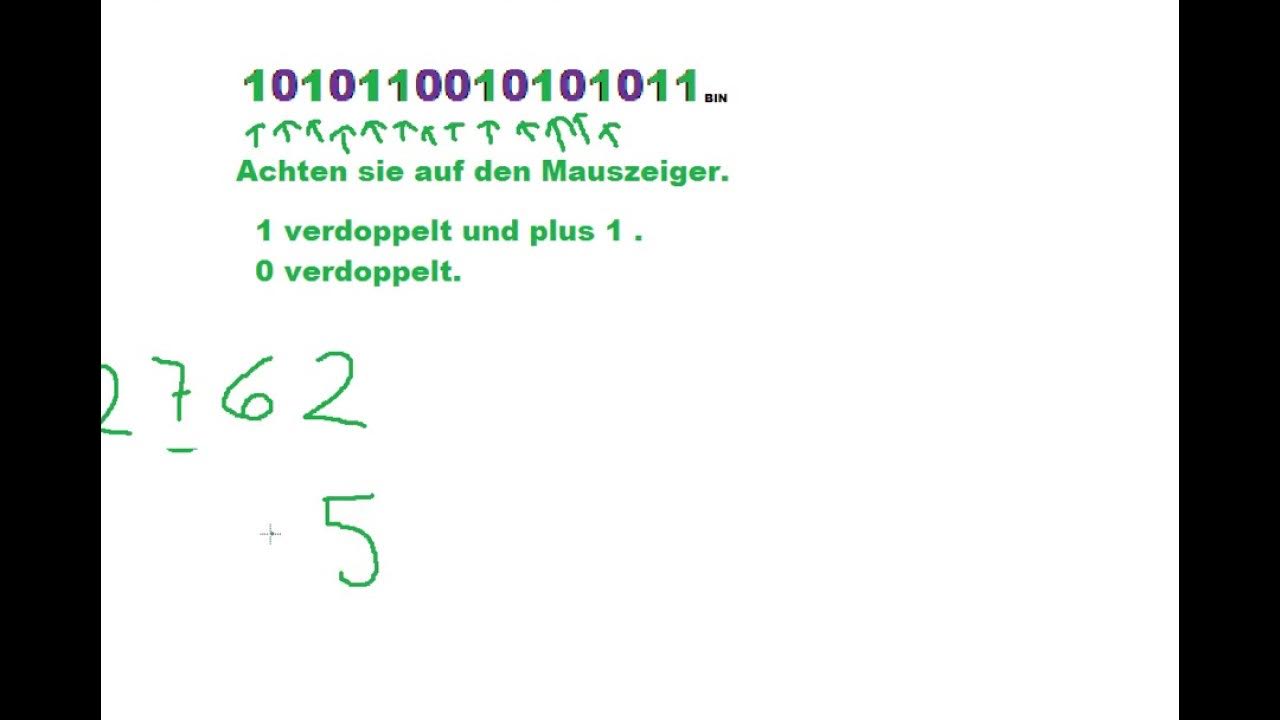 Binär in Dezimal umrechnen. YouTube