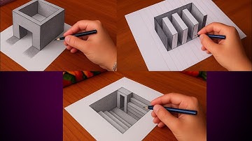 Tutorial 3D Optical Illusion Drawings || How to Draw a 3d || Hyper-Real Pencil Art Perspective