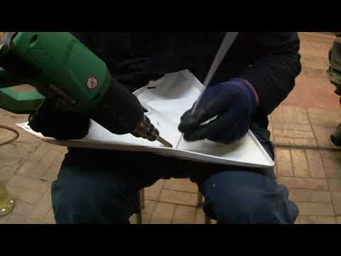 ремонт \ сварка PP мото пластика феном с прутком