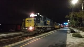 CSXT 2491 EMD SD50-2 Ex-CR Solo Leads W956-14 Empty Crosstie Gondolas & 1 Ditch Light In Fay NC