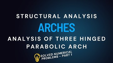 ARCHES | ANALYSIS OF THREE HINGED PARABOLIC ARCH | PART - 1 | SOLVED NUMERICAL PROBLEMS | #sa #ktu