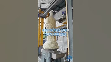 Máy đục tượng CNC Kim Động tại xưởng đá mỹ nghệ Lục Yên Yên Bái