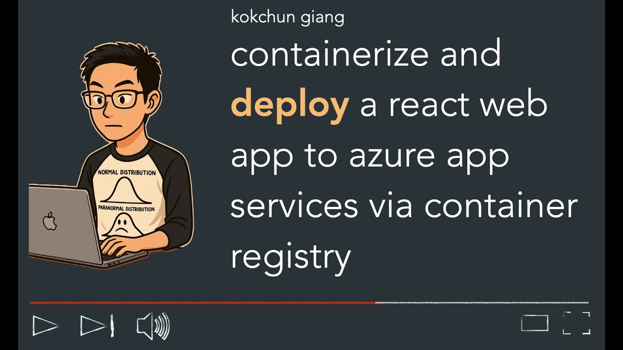 Deploy dockerized react web app into azure app service via azure container registry