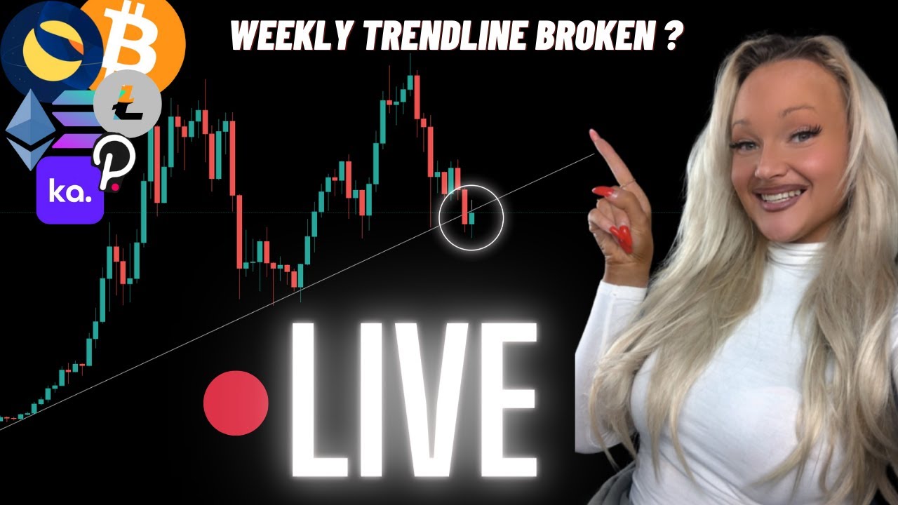 BITCOIN BROKE WEEKLY TRENDLINE, WHAT NOW??!! (Crypto live analyse...)