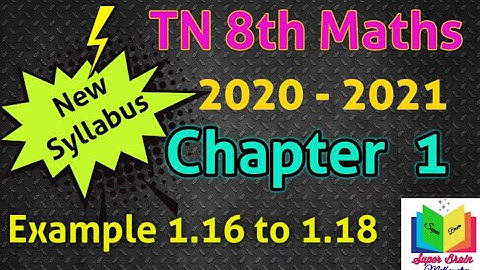 8th class maths Chapter 1 example 1.16 to 1.18 | 8th maths 1st chapter example 1.16 to 1.18