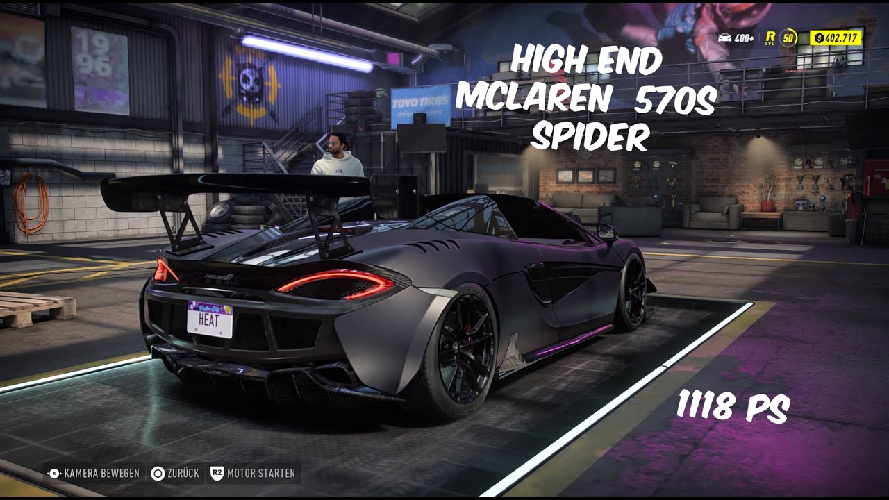 NFS Heat - High End McLaren 570S Spider - YouTube